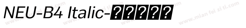 NEU-B4 Italic字体转换